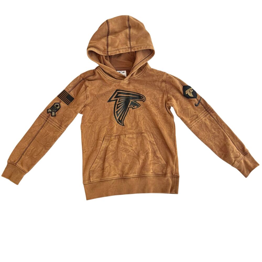 Nike Atlanta Falcons Salute to Service Hoodie Youth Small Size 8 Brown